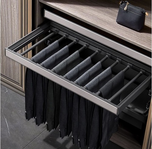 Pull out wardrobe trouser rack - wardrobe,